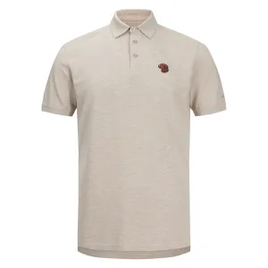 DRAKE Men's Pique Logo Island Fossil Heather Polo (DS4090-IFH)