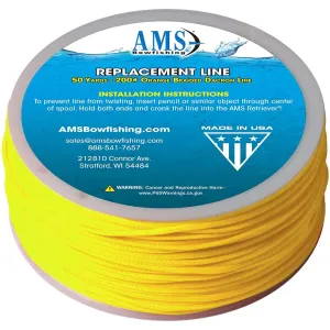 AMS BOWFISHING 50 yds 200# Yellow Line (L20-50-YEL)