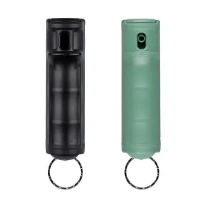 SABRE Flip Top Black/Sage Green Pepper Gel with Snap Clip (F15-BKSGG-04)