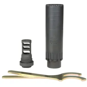 YANKEE HILL MACHINE CO Resonator K 30 Caliber 5.56in Rifle Suppressor with QD Mount/Muzzle Brake (YHM-2150-MB-24)