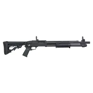 MOSSBERG 590R 12 Gauge 18.5in w/ Magpul Mbus 3 Folding Sights 6rd Black Tactical Shotgun (50762)