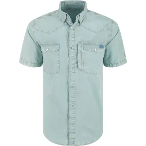 DRAKE Mens Cinco Ranch Western Acid Washed Dusty Blue SS Shirt (DS2233-DTB)