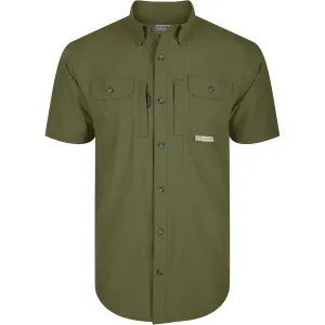DRAKE Mens Wingshooters Trey Button-Down Kalamata Olive SS Shirt (DS2600-SMO)