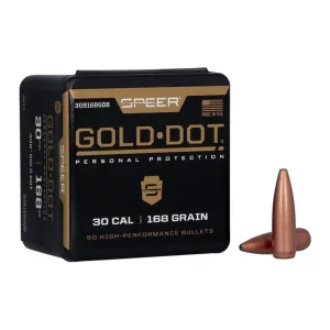 SPEER Gold Dot .308 168 Grain Rifle Component Bullet (308168GDB)