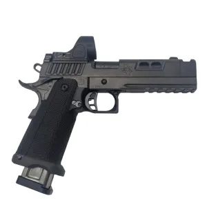 ICARUS PRECISION Double Stack 1911 Grip Module w/ Matte Black Ano Main String Housing (DS_1911_FS_BLK)