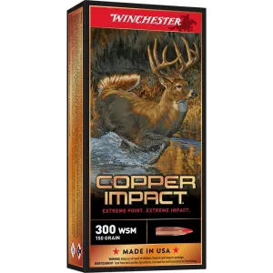 WINCHESTER AMMO Deer Season XP Copper Impact 300 WSM 150Gr 20rd Rifle Ammo (X300SDSLF)