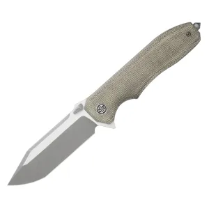 SIG SAUER Validus Two-Tone Satin/Stonewash Modified Tanto Knife with Olive Green Micarta Handle (VA-9GT)