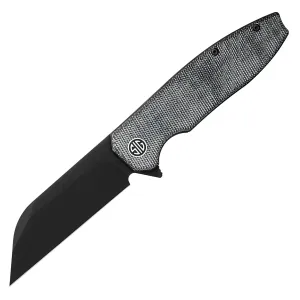 SIG SAUER Karak Black PVD Wharnecliffe Knife with Salt and Pepper Black Micarta Handle (KA-8BB)