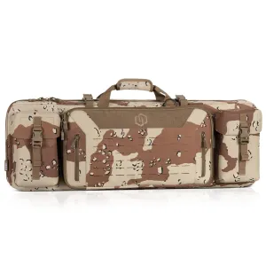 SAVIOR EQUIPMENT Camo Urban Warfare 46in Chocolate Chip Camo Double Rifle Bag with Backpack Strap (RB-4612DG-VER2-DBDU)