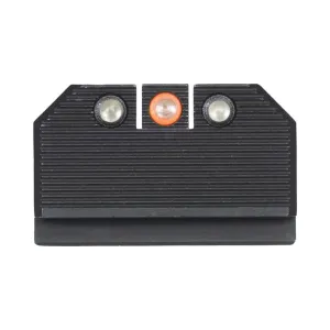 NIGHT FISION Orange Front/Black Rear Optics Ready Stealth Lower 1/3rd Night Sight Set for Walther PDP/PPQ with RMR/507c/508t (WAL-277-330-353-OGZG)