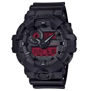 CASIO G-Shock Analog-Digital Black/Red Watch (GA-700BBR-1ACR)