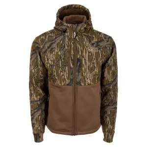 DRAKE Men's MST Hole Shot Hooded Windproof Eqwader Full Zip Original Treestand Two-Tone Jacket (DW7390-032T)