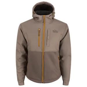DRAKE Men's MST Hole Shot Hooded Windproof Eqwader Full Zip Mud Brown Jacket (DW7390-MDB)