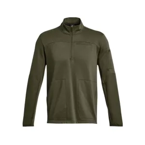 UNDER ARMOUR Mens Rival Fleece Tactical Job 1/4 Zip Marine OD Green LS Shirt (1379203-390)