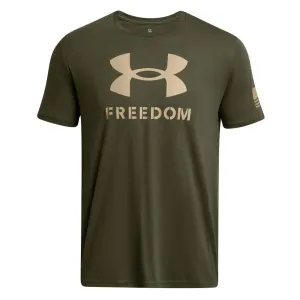 UNDER ARMOUR Men's Freedom Logo Marine OD Green/Desert Sand T-Shirt (1382970-390)