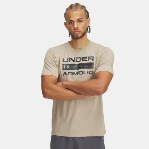 UNDER ARMOUR Men's Stacked Logo Fill City Khaki/Black T-Shirt (1361903-300)