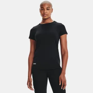 UNDER ARMOUR Women's Tactical Tech Black Short Sleeve Shirt (1343357-001)