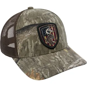 DRAKE Americana Shield Patch Mossy Oak Country Roots Mesh Back Cap (DNT8055-039)