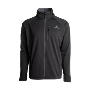 KINGS CAMO Men's Hunter Black Grid Fleece Full Zip Hoodie (KCM1412-BLK)