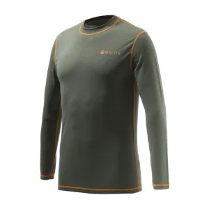 BERETTA Men's Green Merino Base Long Sleeve T-Shirt (IM201T19690715X)