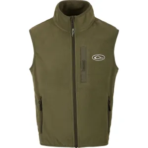 DRAKE Youth Camp Fleece Kalamata Olive Vest (DY1603-KMO)