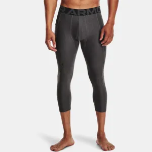 UNDER ARMOUR Men's HeatGear Carbon Heather / Black 3/4 Leggings (1361588-090)