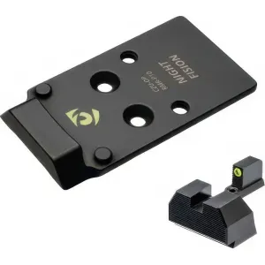 NIGHT FISION RMR/507c to CZ-P10 Optic Plate with Tritium Yellow Front Sight Combo (CZU-OPBS-RMR-P10-YGZX)