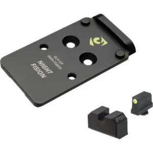 NIGHT FISION NF RMR/507c to Glock Full Size MOS Optic Plate with Tritium Yellow Front Sight Combo (GLK-OPBS-RMR-MOS-YGZX)