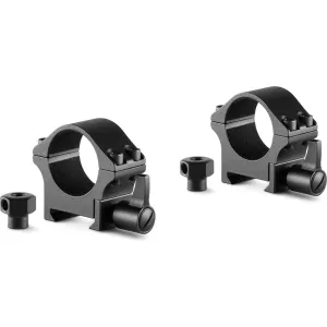 HAWKE Professional Weaver 1in Low 2pc Black Steel Rings (23100)