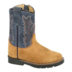 SMOKY MOUNTAIN BOOTS Kid's Autry Tan/Blue Leather Western Boots (3429T)