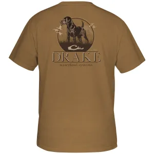DRAKE Standing Black Lab Medal Bronze Heather Short Sleeve T-Shirt (DT9654-MBR)