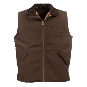OUTBACK TRADING Sawbuck Brown Canvas Vest (29824-BRN)