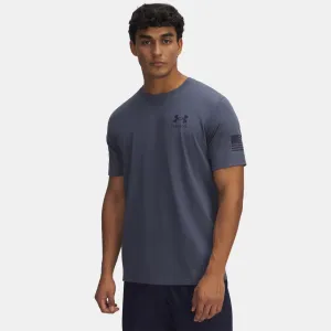 UNDER ARMOUR Men's Freedom Flag Downpour Gray/Midnight Navy T-Shirt (1370810-044)