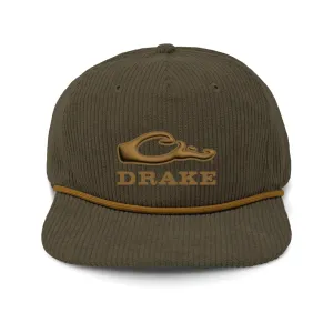 DRAKE Men's Drake X Lost Hat Goat Rope Corduroy Mud Brown Cap (DW0196-MDB)