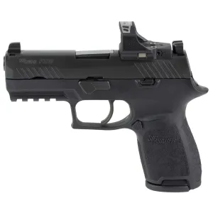 SIG SAUER P320 Compact 9mm 3.9in 2x15rd Black Striker Fired Pistol with ROMEO-RS PRO Sight (320C-9-BSSP-RS)