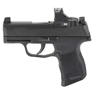 SIG SAUER P365 9mm 3.1in 2x10rd Black Striker Fired Pistol with Romeo-RS Compact Sight (365-9-BXR3P-RS)