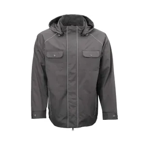 OUTBACK TRADING Men's Harlan Charcoal Rain Jacket (40317-CHR)