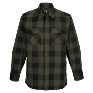 VERTX Men's Last Line Stretch Flannel Marshland Plaid LS Shirt (F1-VTX1535-MSHP)
