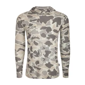 DRAKE Men's Hunter Creek Bamboo Old School Gray Long Sleeve Hoodie (DS1636-049)