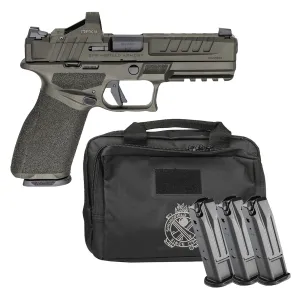 SPRINGFIELD Echelon 4.5F Low Capacity 9mm 4.5in OD Green Pistol Pack w/ Viridian RFX11, 4x 10rd Mags, Range Bag (EC9459GLC-U-PAC)