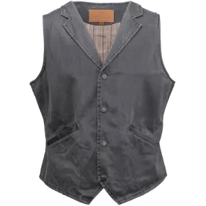 OUTBACK TRADING Mens Arkansas Charcoal Vest (2835-CHR)