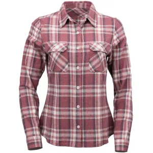 OUTBACK TRADING Women's Cotton Plaid Red LS Shirt (40312-RED)