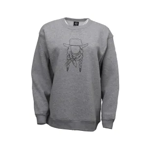 OUTBACK TRADING Women's Jordan Gray Crewneck Sweatshirt (40271-GRY)