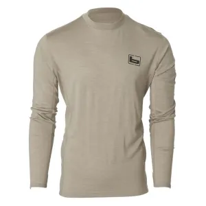 BANDED Men's Base Merino Wool Light Chocolate Crew LS Top (B1030017-OT)