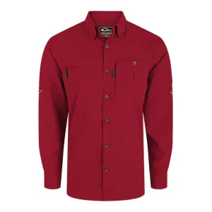 DRAKE Men's 8-Shot Flyweight Chili Pepper Red Long Sleeve Shirt (AD9501-CPR)