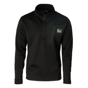 BANDED Men's 1/4 Zip Mid Layer Black Fleece Pullover (B1010031-BK)