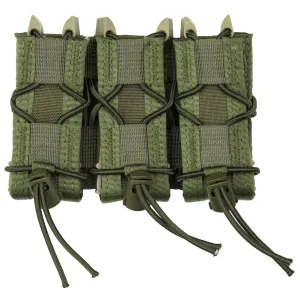 High Speed Gear Pistol TACO, Triple Magazine Pouch, MOLLE, Fits Most Pistol Magazines, Hybrid Kydex and Nylon, Olive Drab Green 11PT03OD