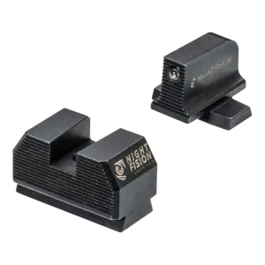 NIGHT FISION Optics Ready Stealth Black Front/Blank Rear Night Sight Set For Sig P365/P320 w/ EPS (SIG-180-289-287-ZGZX)
