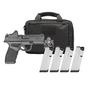 SPRINGFIELD ARMORY Hellcat Pro OSP 9mm 3.7in Black Pistol Gear Pac w/ Viridian RFX11, 1x 15rd/ 3x 17rd Mags, Range Bag (HCP9379BOSP-PAC)