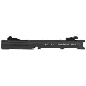 TACTICAL SOLUTIONS Pac-Lite IV 4.5in Threaded & Fluted Matte Black Barrel for Ruger Mark IV, Mark IV 22/45 (PLIV45TEMBRF)